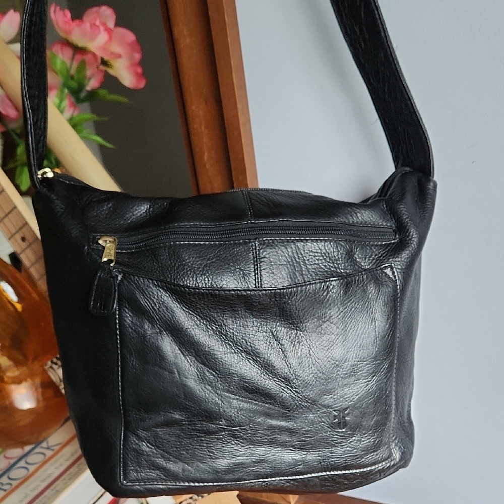 Frye Black Leather Hobo Bag